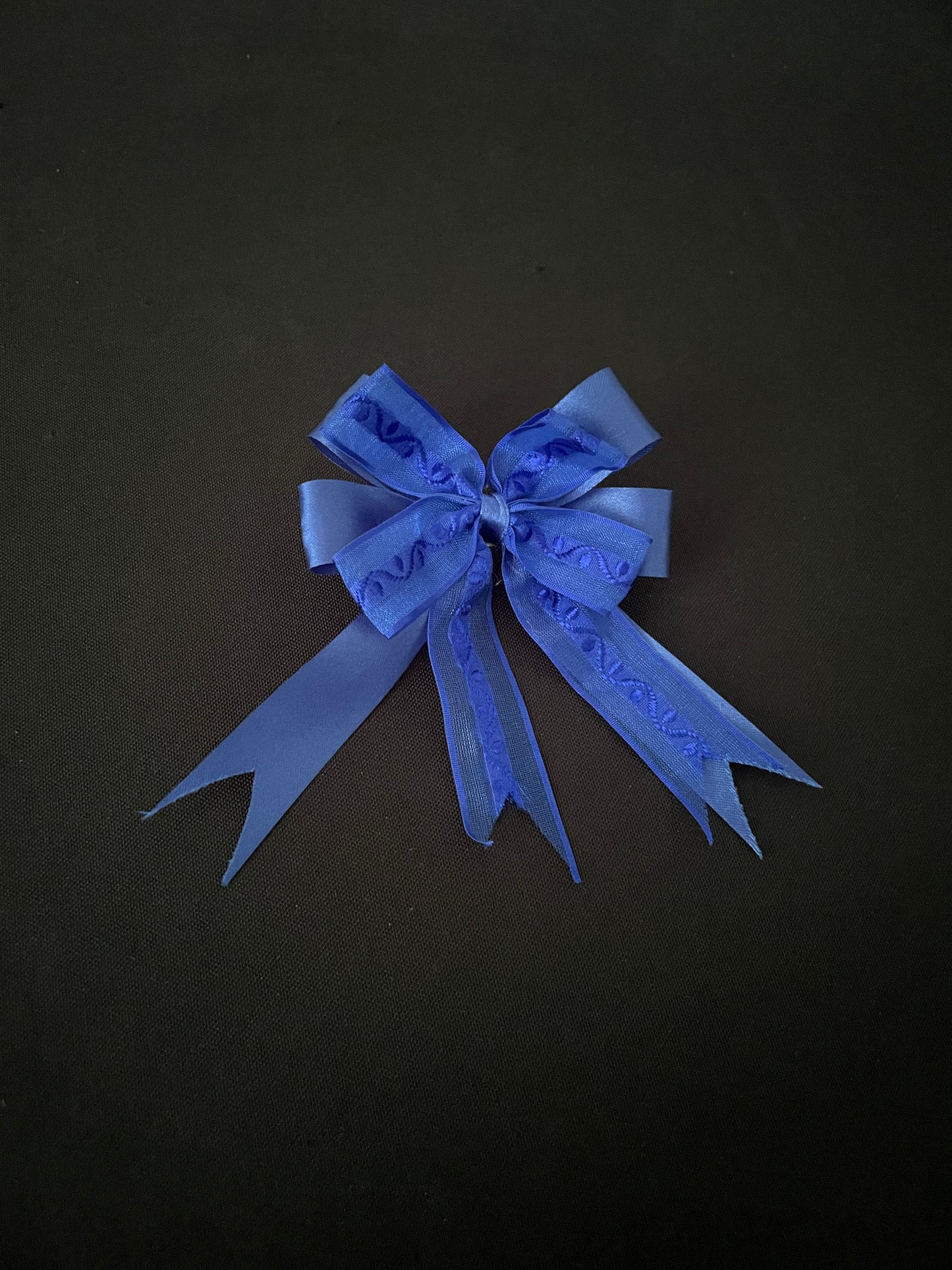 Black and Blue Bow Hair Clips image 2