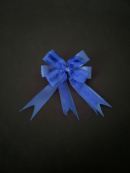 Black and Blue Bow Hair Clips image 2
