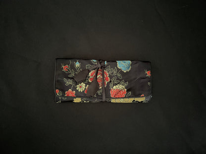 Black Flower Jewellery Wrap