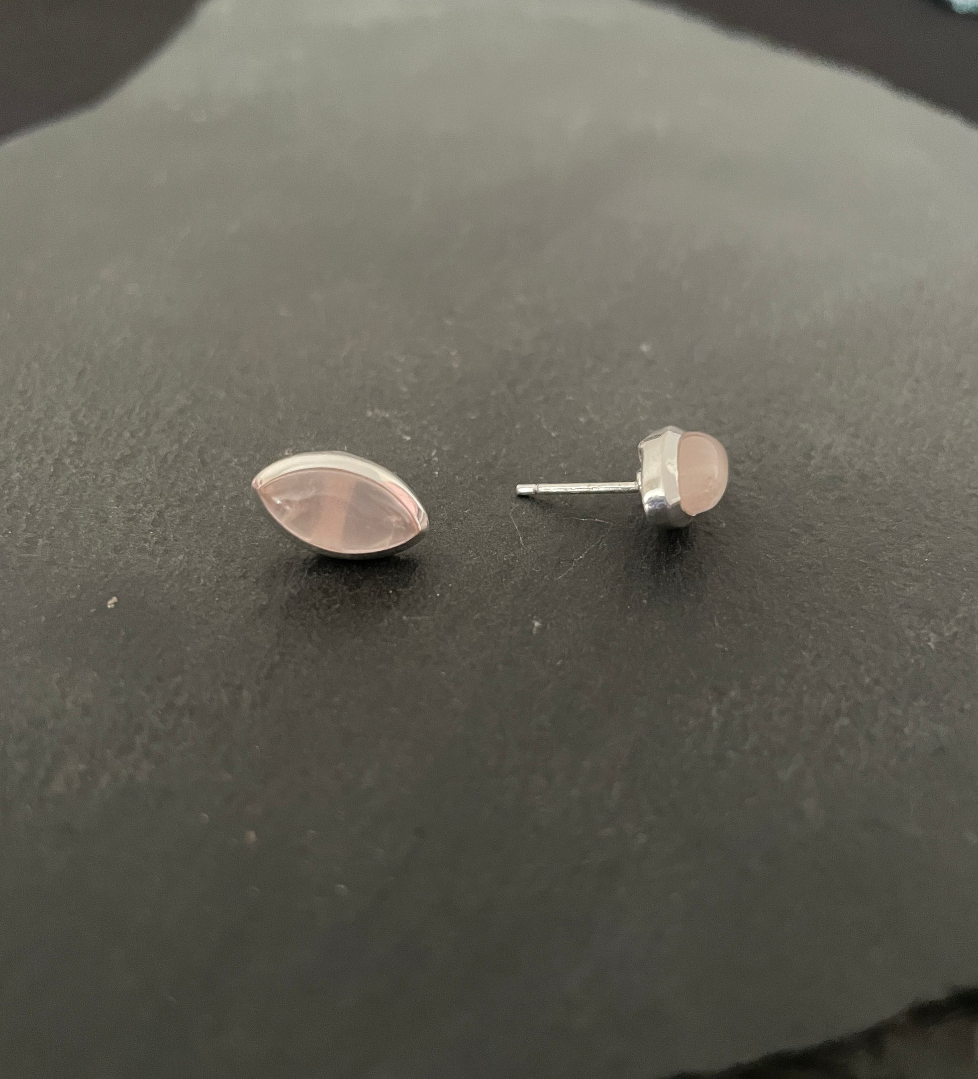 Rose Quartz Studs image 1