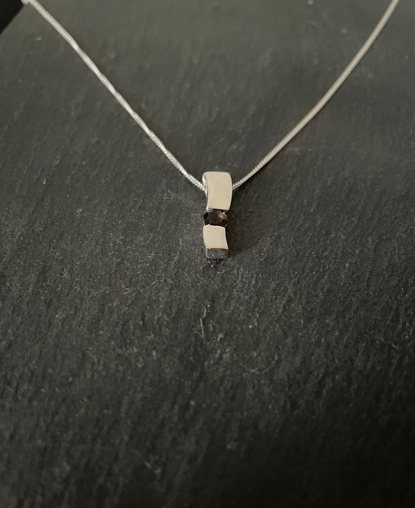 Smokey Quartz and Silver Pendant image 1