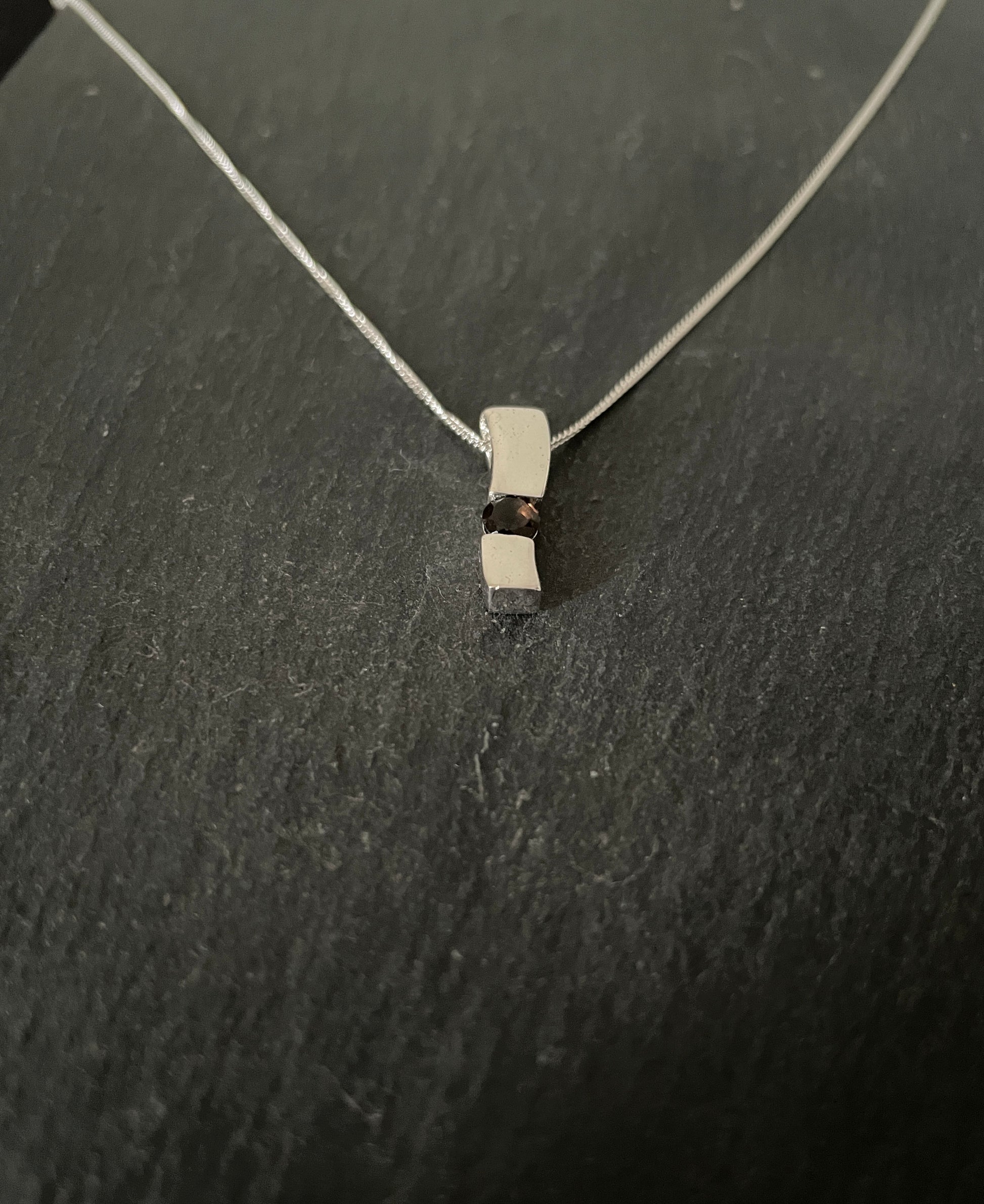 Smokey Quartz and Silver Pendant image 1