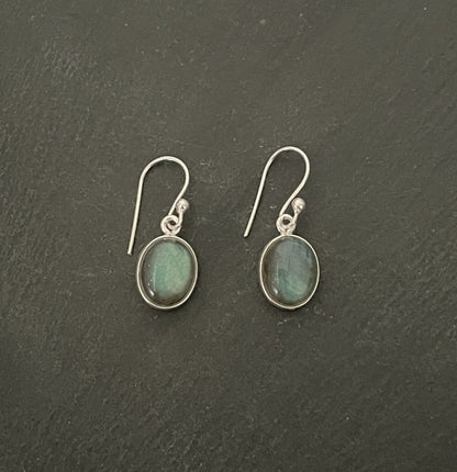 Labradorite Oval Earrings image 0