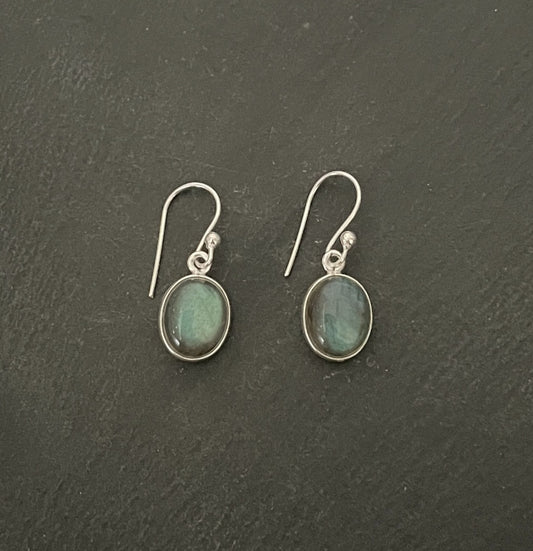 Labradorite Oval Earrings image 0