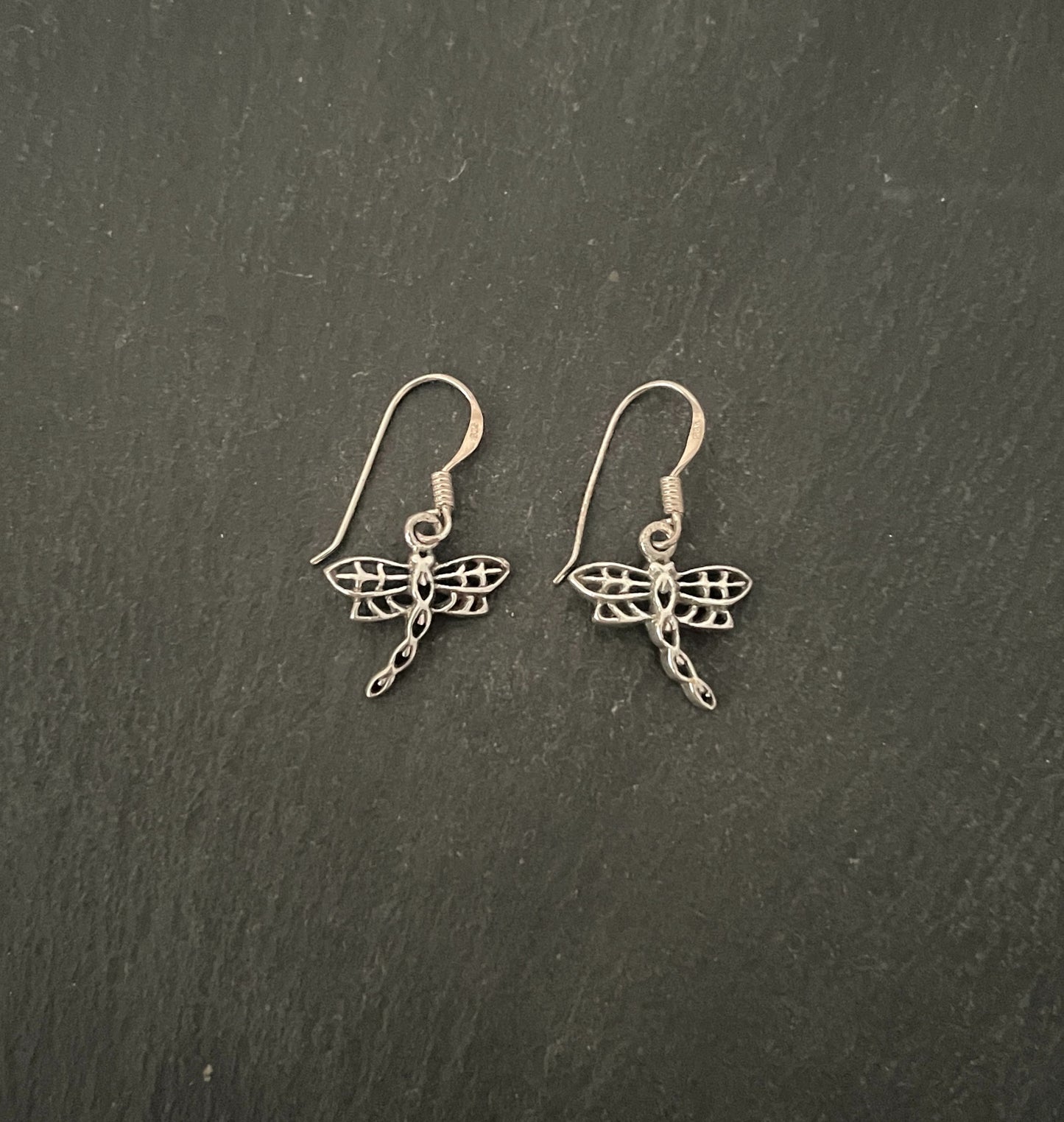 Silver Dragonfly Earrings image 0