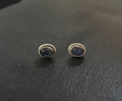 Oval Labradorite Stud Earrings image 0