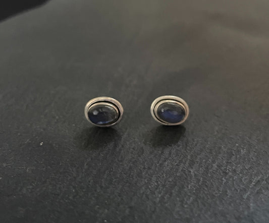 Oval Labradorite Stud Earrings image 0