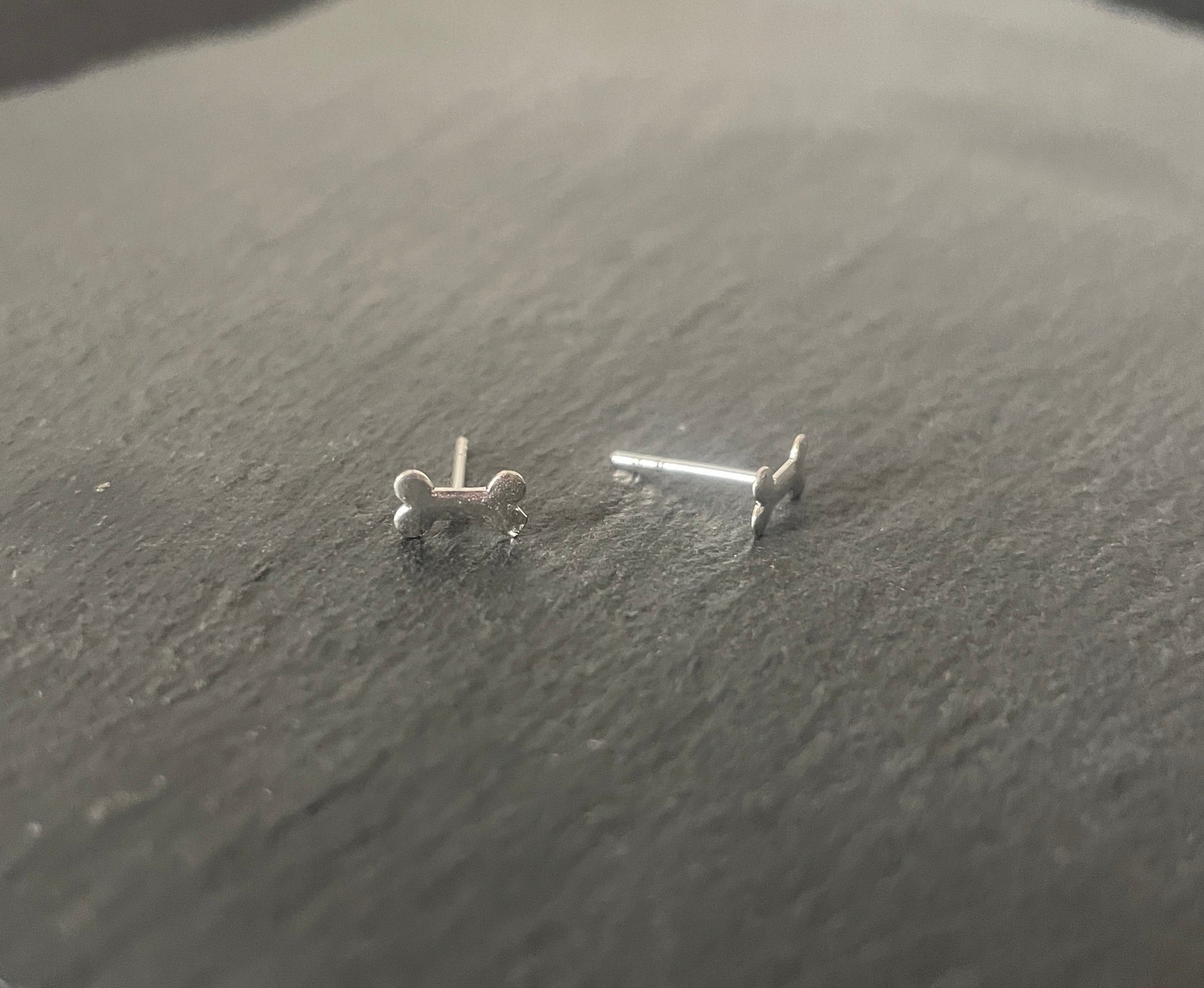 Silver Bone Studs image 1
