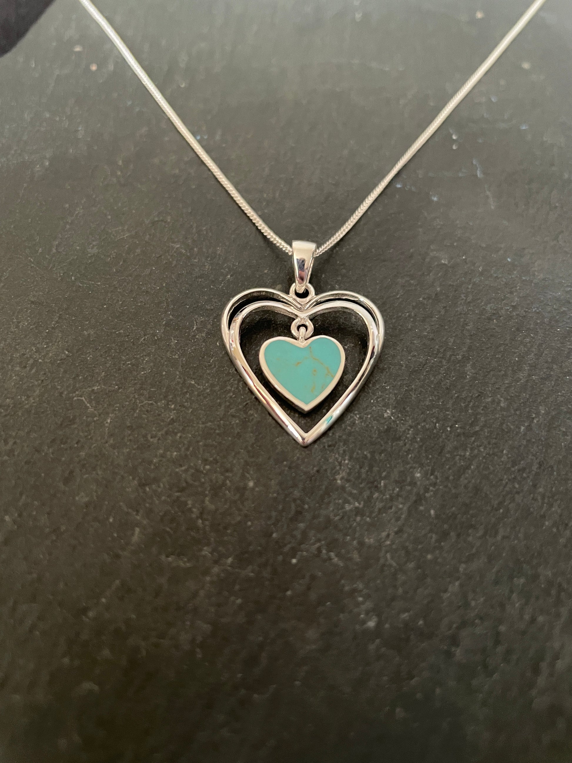Turquoise Heart Pendant image 1