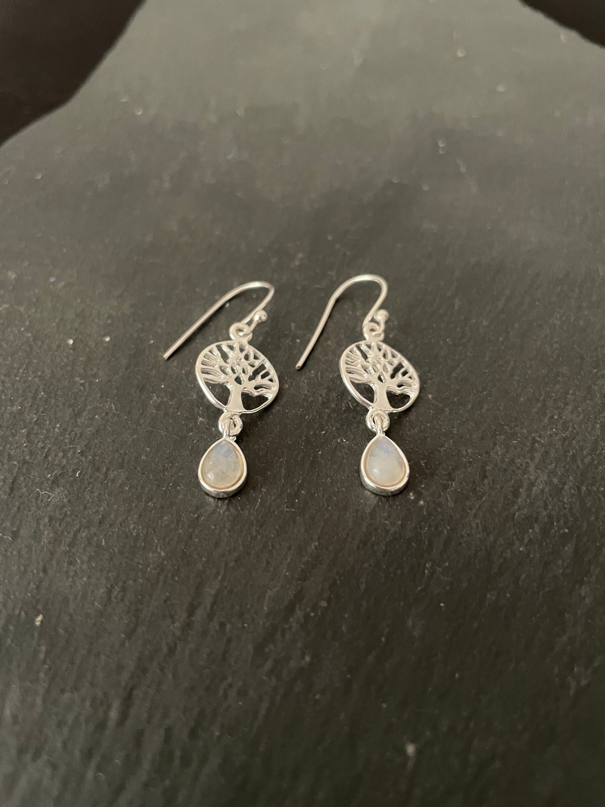 Tree of Life Moonstone Earrings image 1