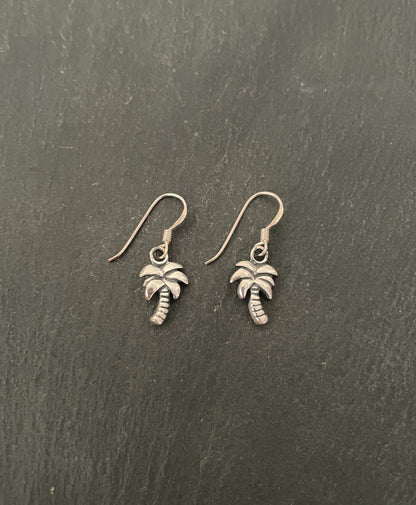 Silver Palm Tree Earrings image 0