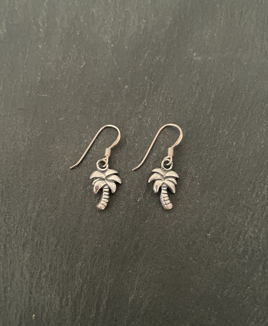 Silver Palm Tree Earrings image 0