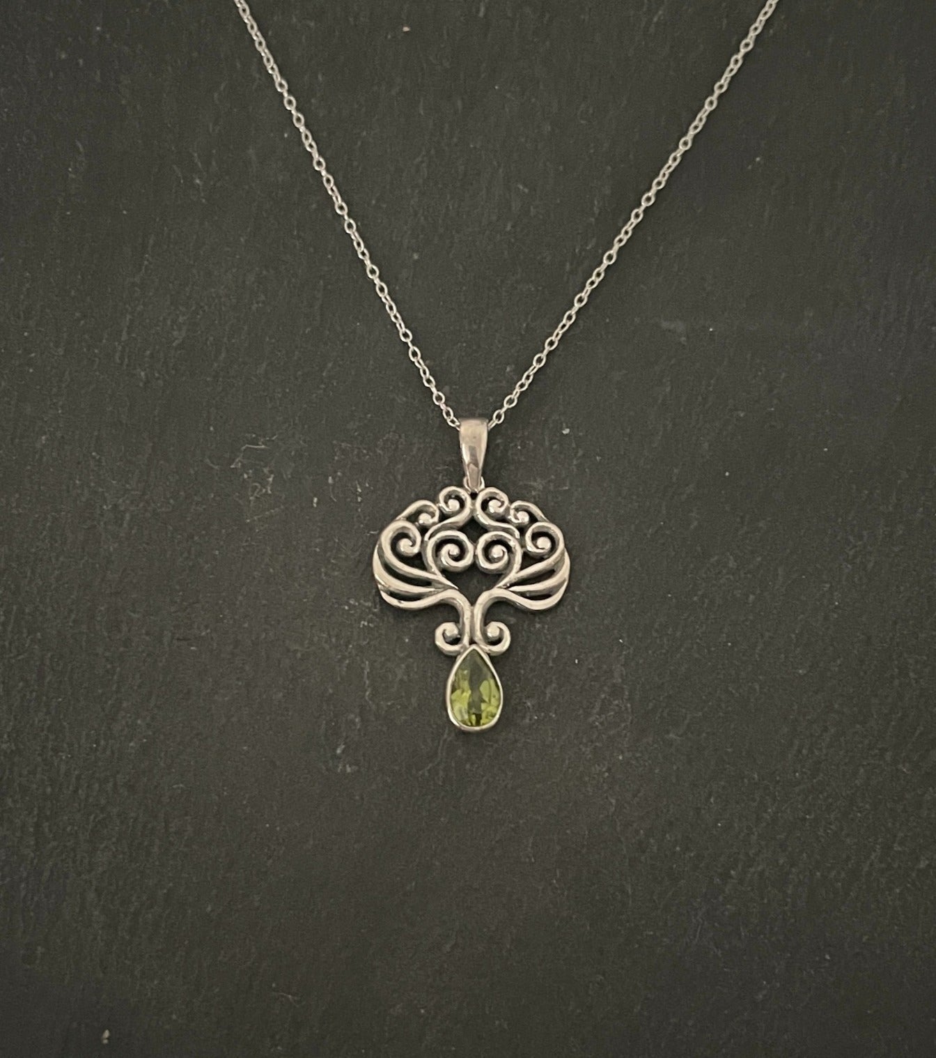 Peridot and Silver Pendant image 0