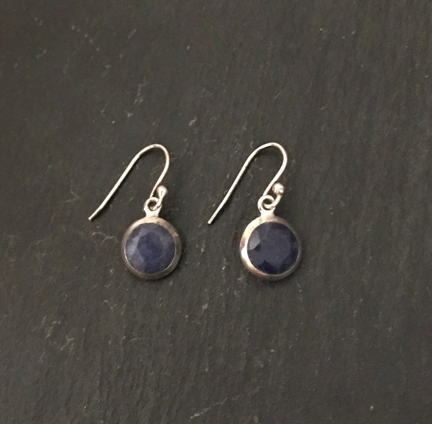 Sapphire Round Earrings image 0