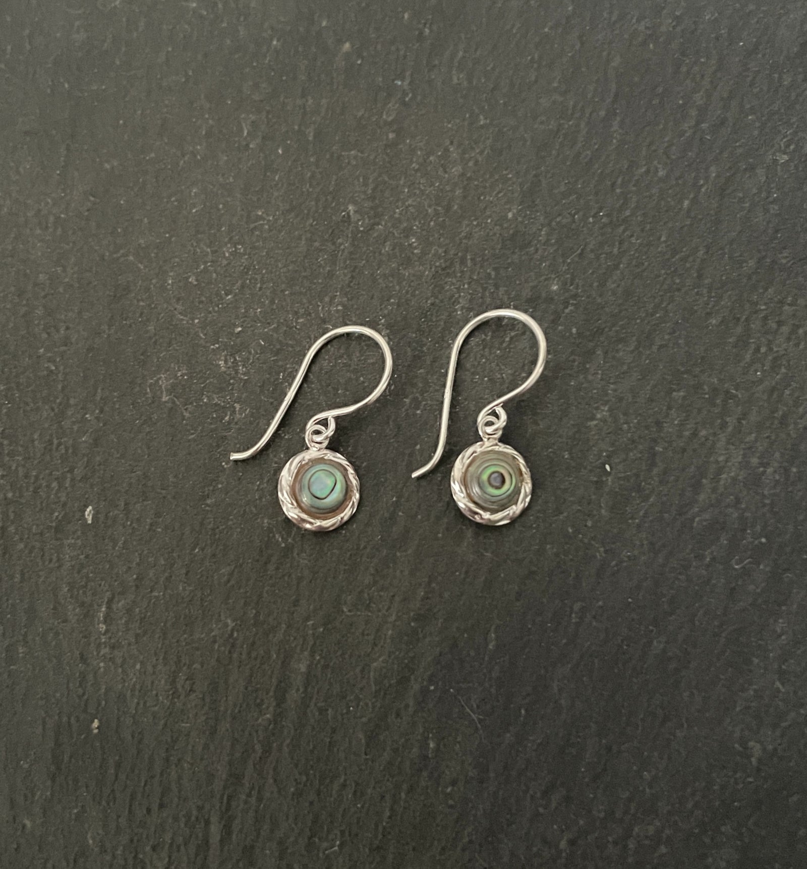 Paua Shell Round Earrings image 0