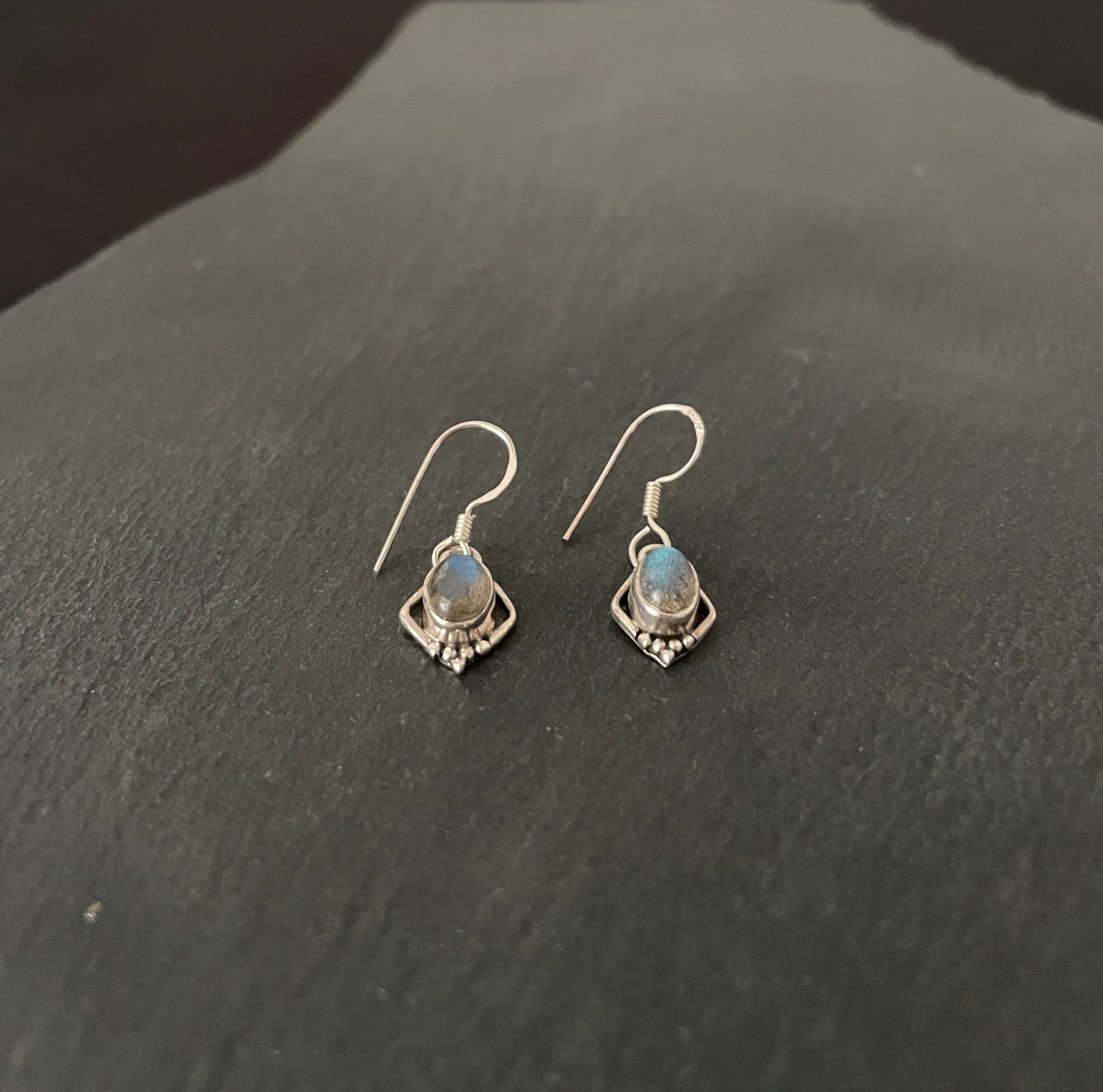 Labradorite Oval Earrings image 1