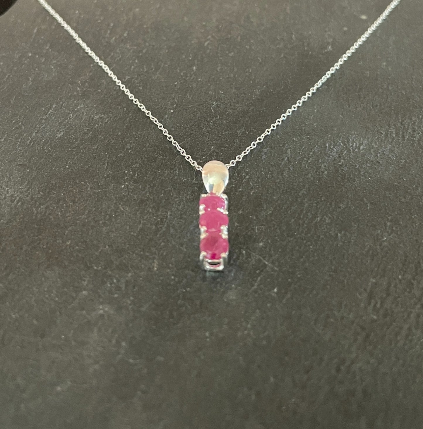 Ruby and Silver Pendant image 1