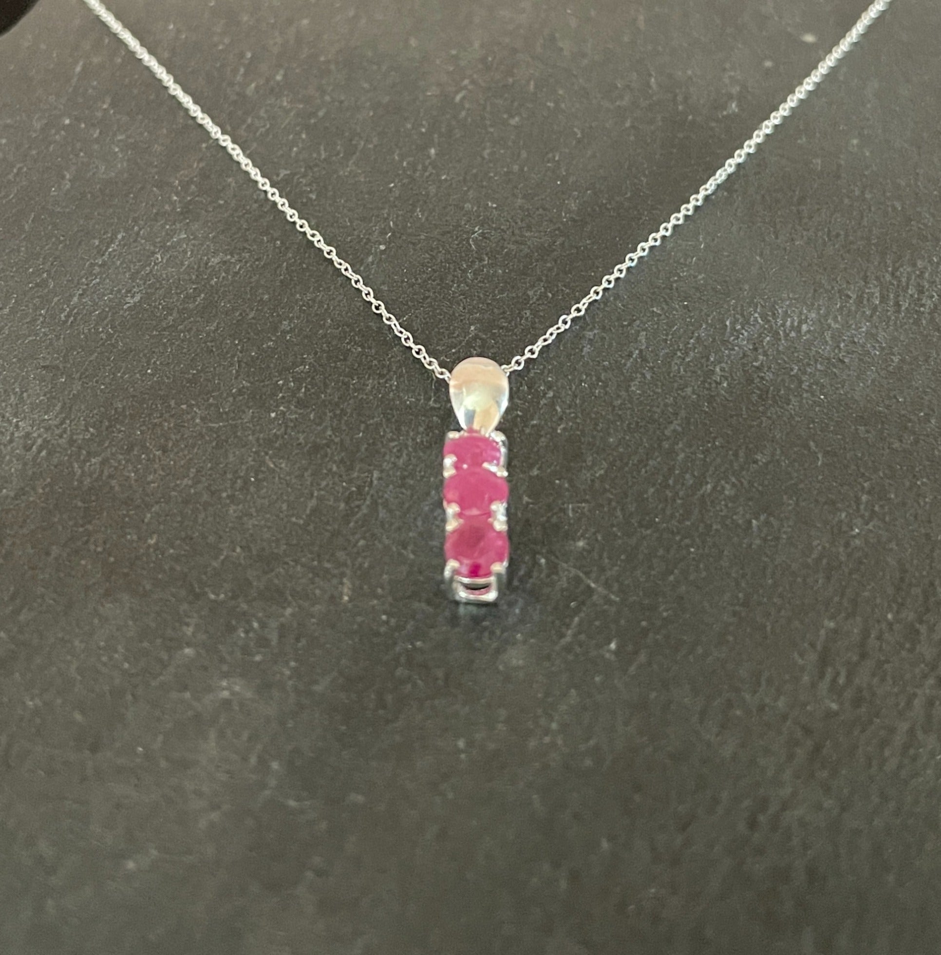 Ruby and Silver Pendant image 1