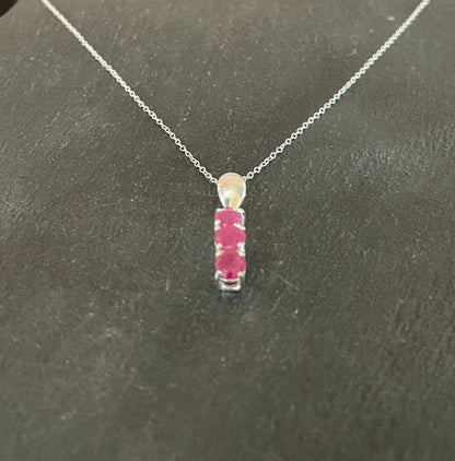 Ruby and Silver Pendant image 1