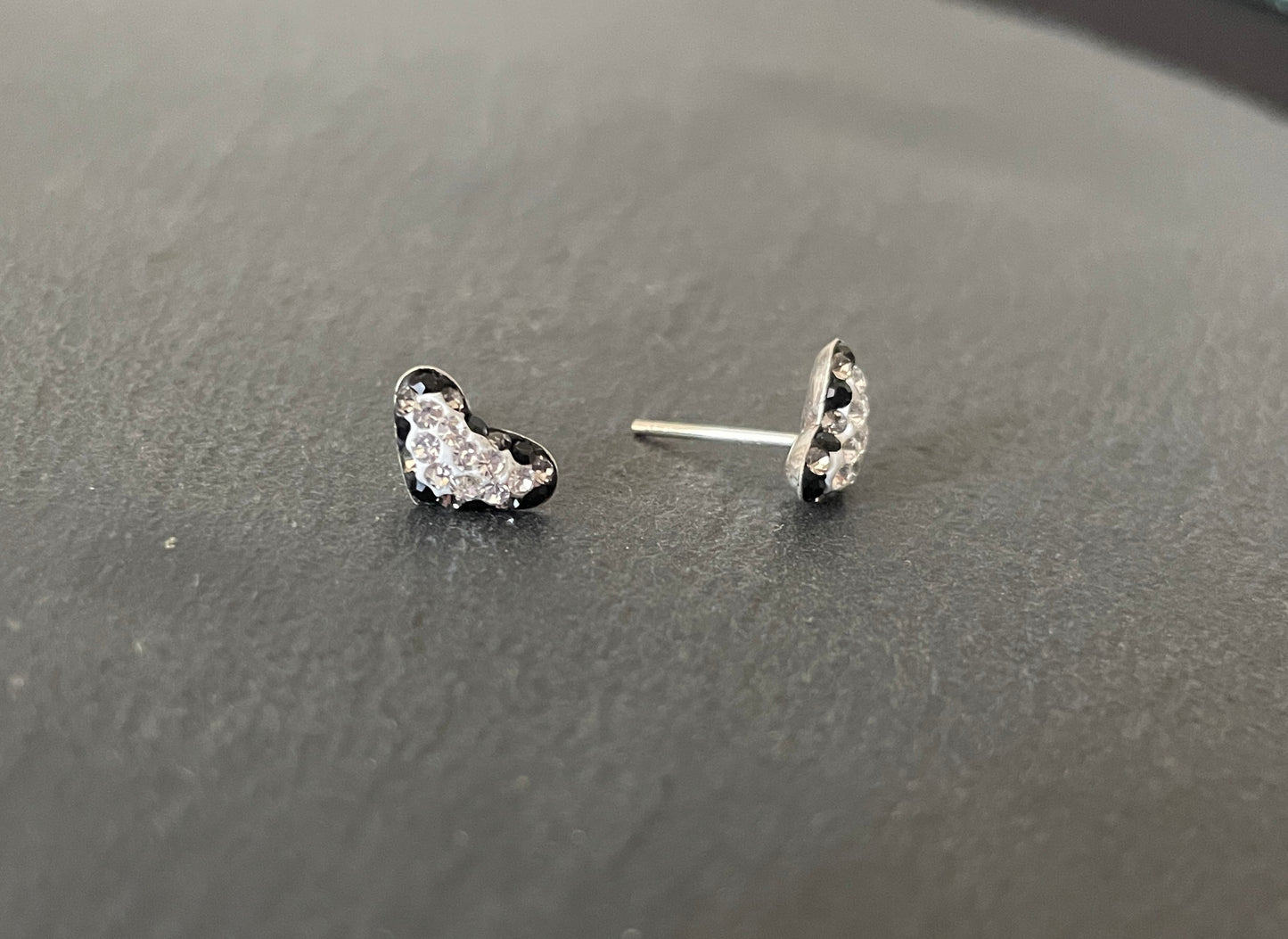 Cubic Zirconia Heart Stud Earrings image 7