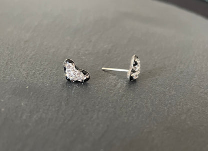 Cubic Zirconia Heart Stud Earrings image 7