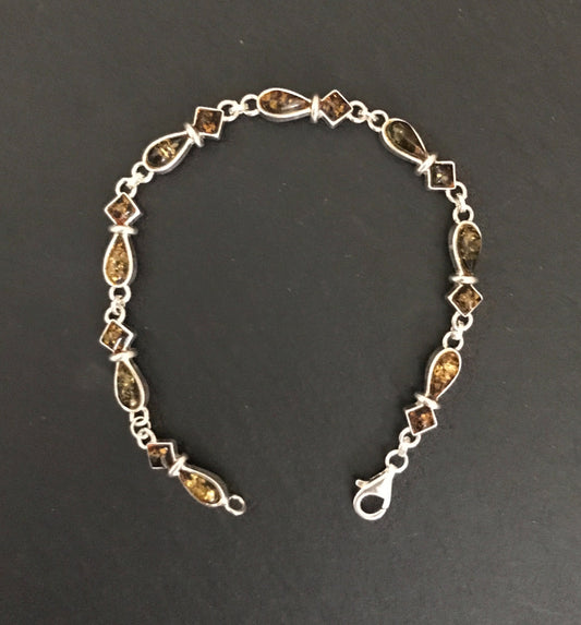Amber and Silver Bracelet image 0