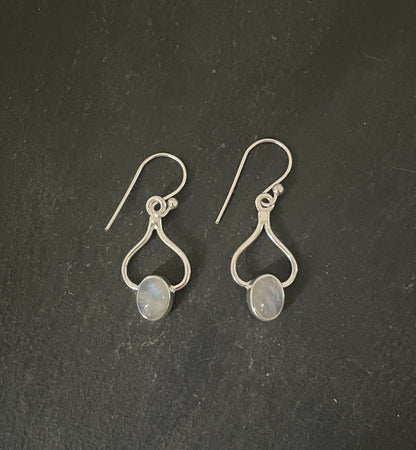 Moonstone and Silver Earrings image 0