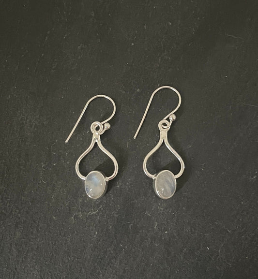 Moonstone and Silver Earrings image 0
