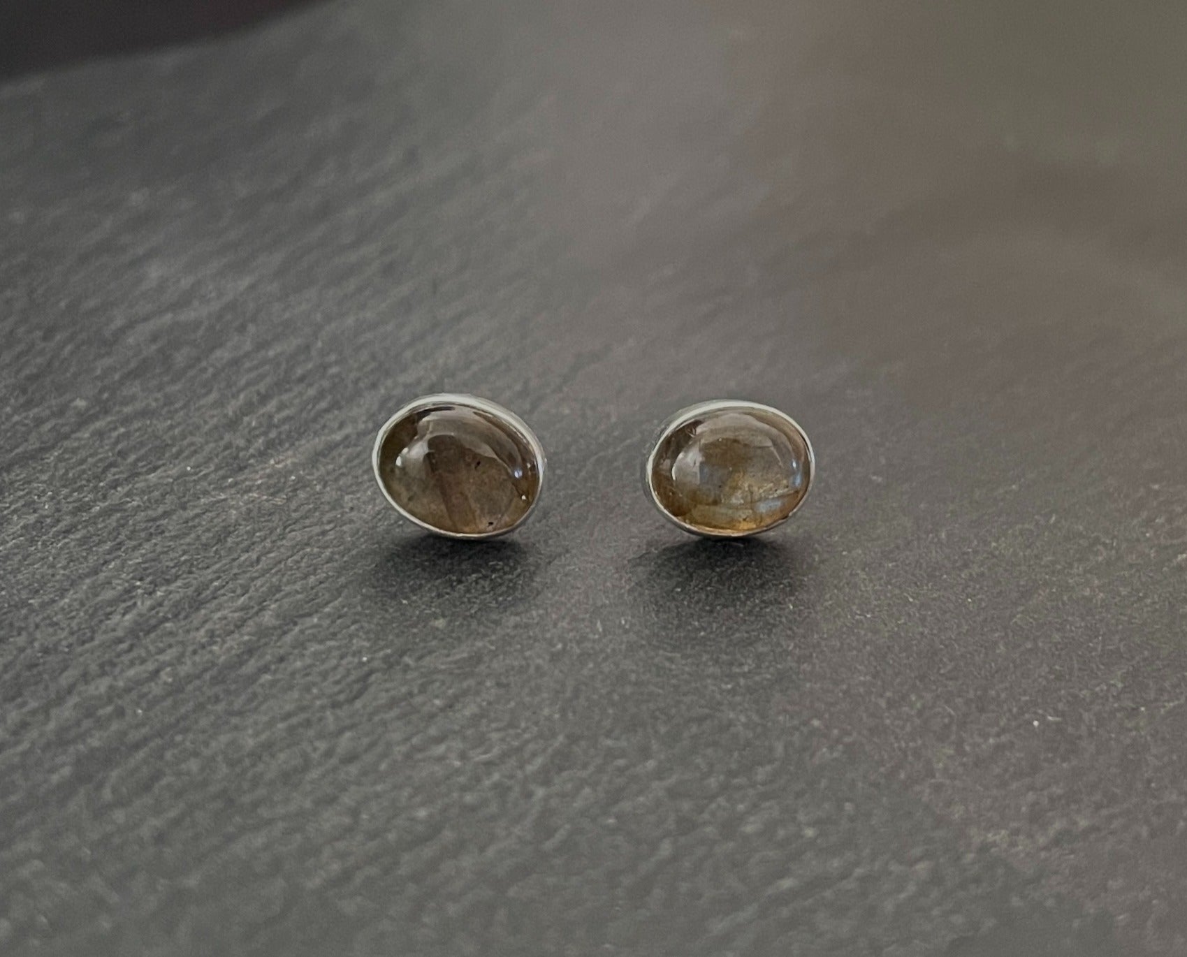 Oval Labradorite Stud Earrings image 0