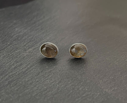 Oval Labradorite Stud Earrings image 0
