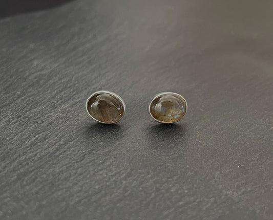 Oval Labradorite Stud Earrings image 0