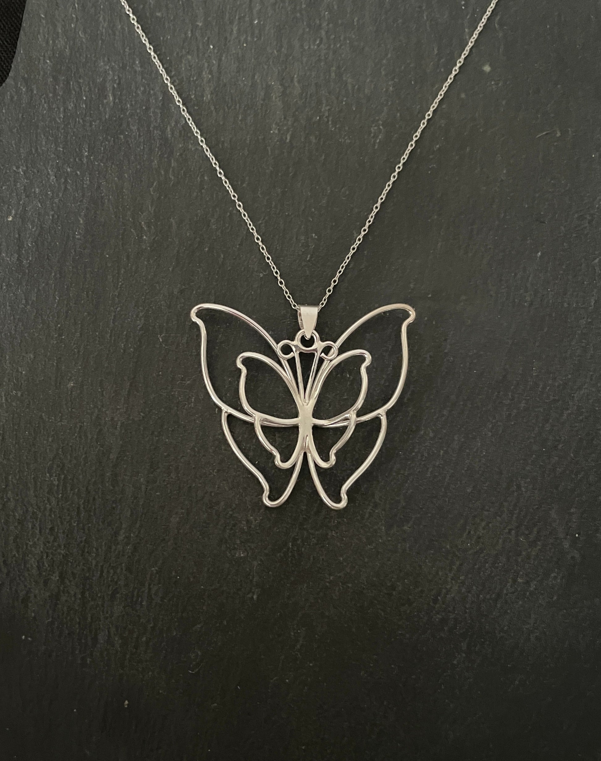 Silver Butterfly Pendant image 0