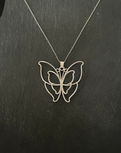 Silver Butterfly Pendant image 0