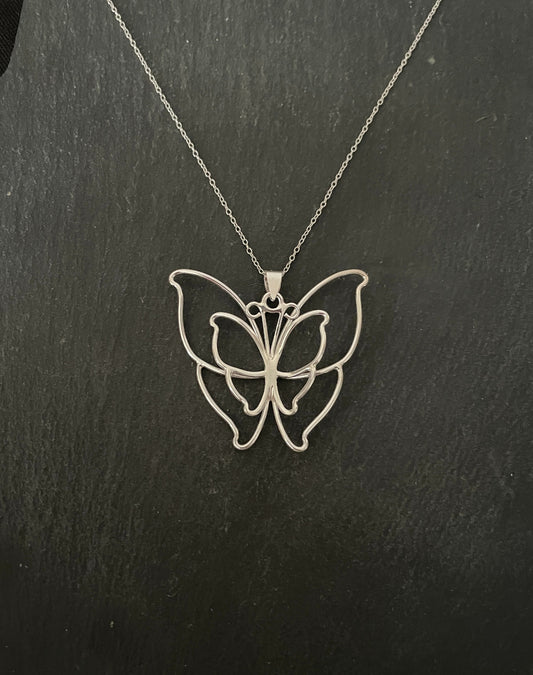 Silver Butterfly Pendant image 0