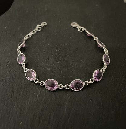 Oval Amethyst Bracelet image 0