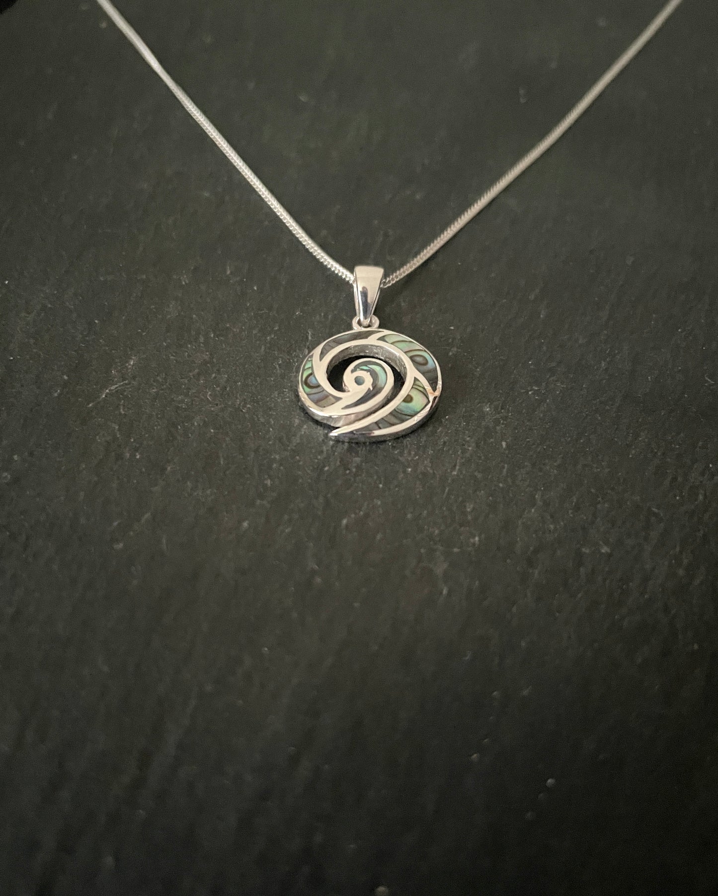 Paua Shell Spiral Pendant image 1