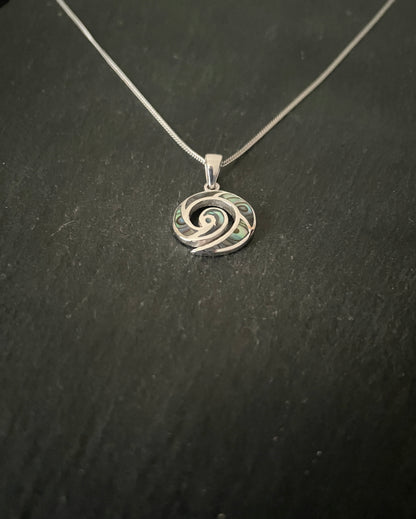 Paua Shell Spiral Pendant image 1