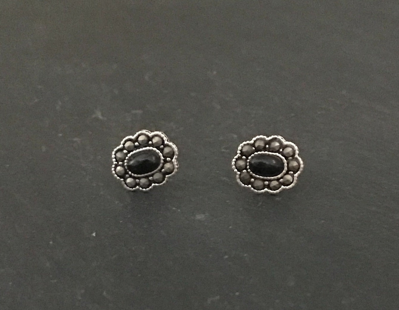 Marcasite Oval Studs image 2