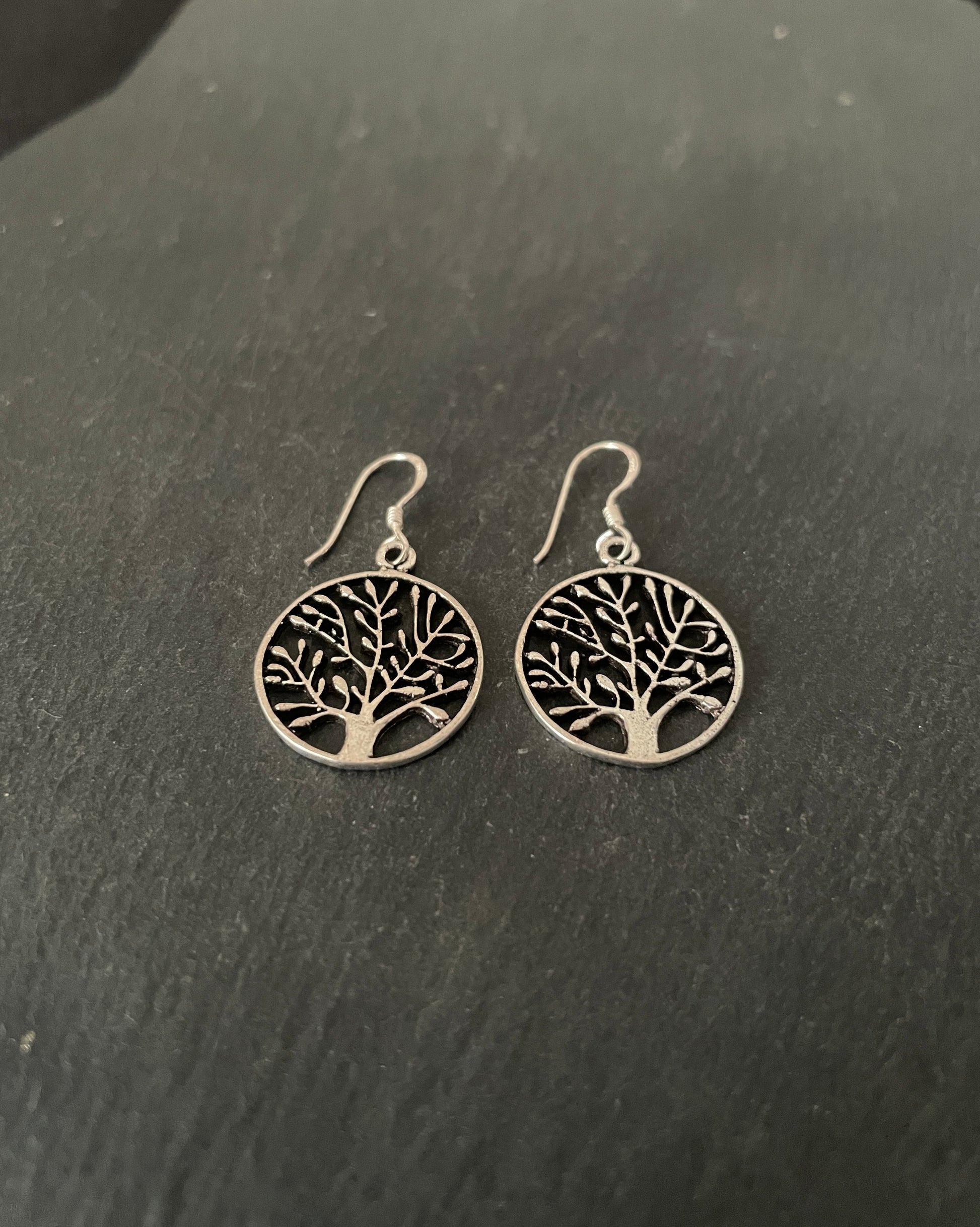 Silver Tree Earrings image 1