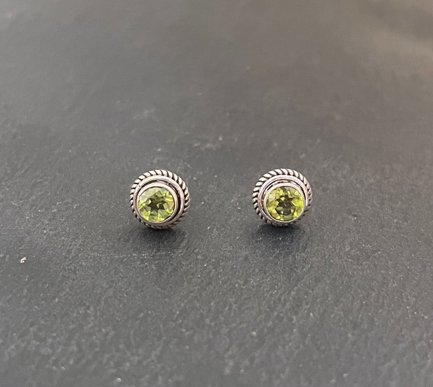 Peridot Stud Earrings image 0
