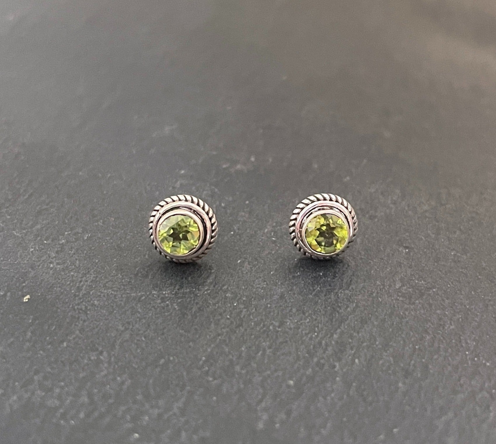 Peridot Stud Earrings image 0