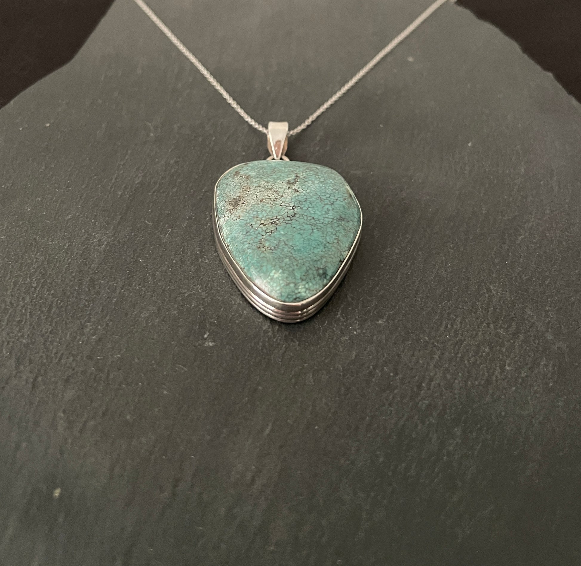 Turquoise and Silver Pendant image 2