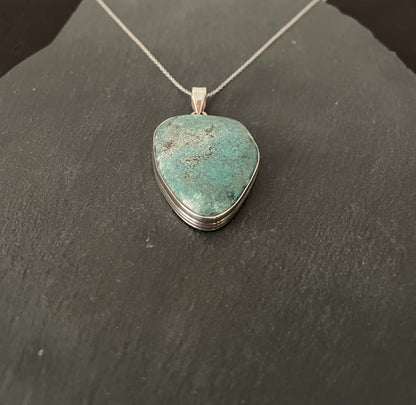 Turquoise and Silver Pendant image 2