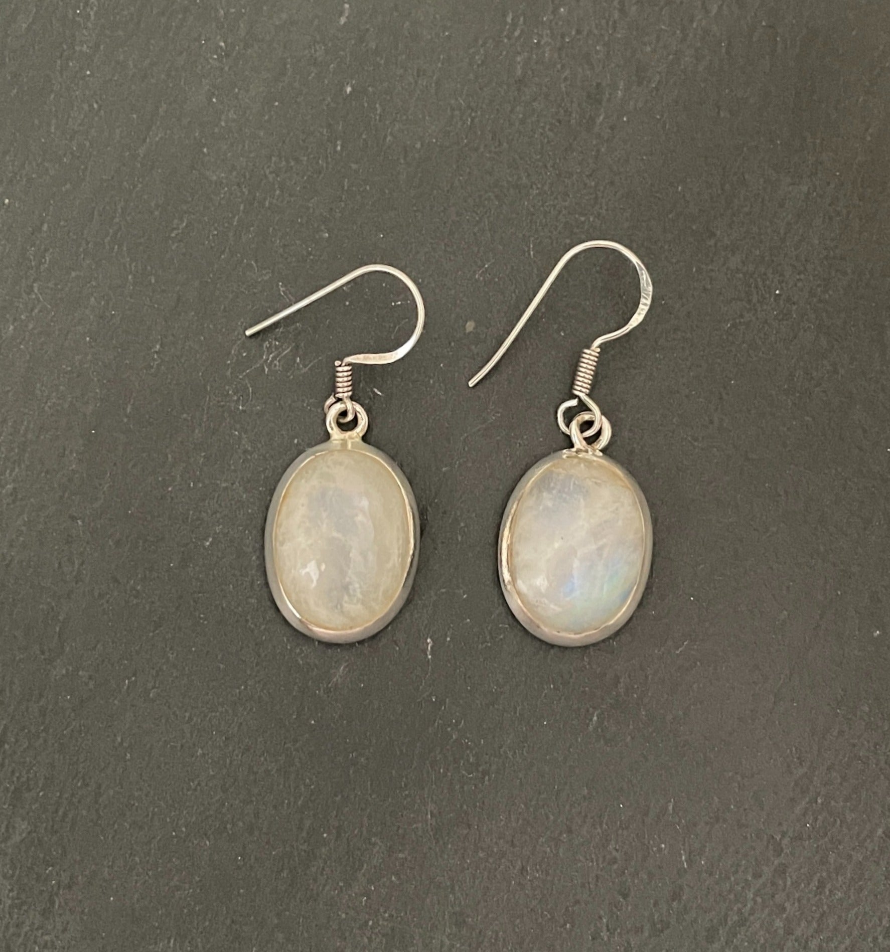 Oval Moonstone Earrings image 0