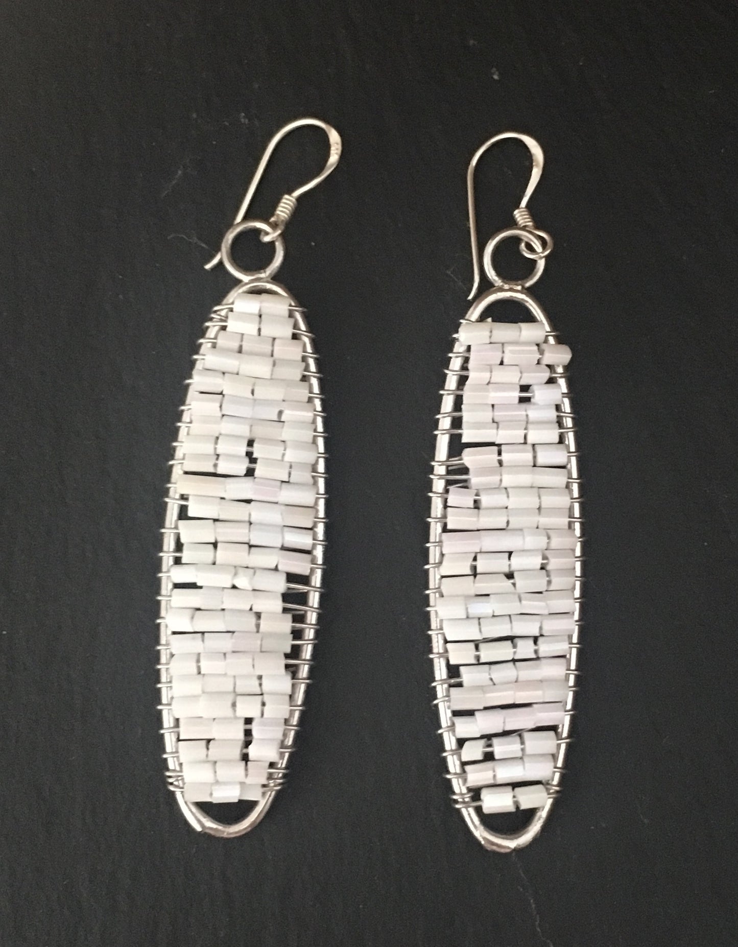 Line Bead Earrings image 1