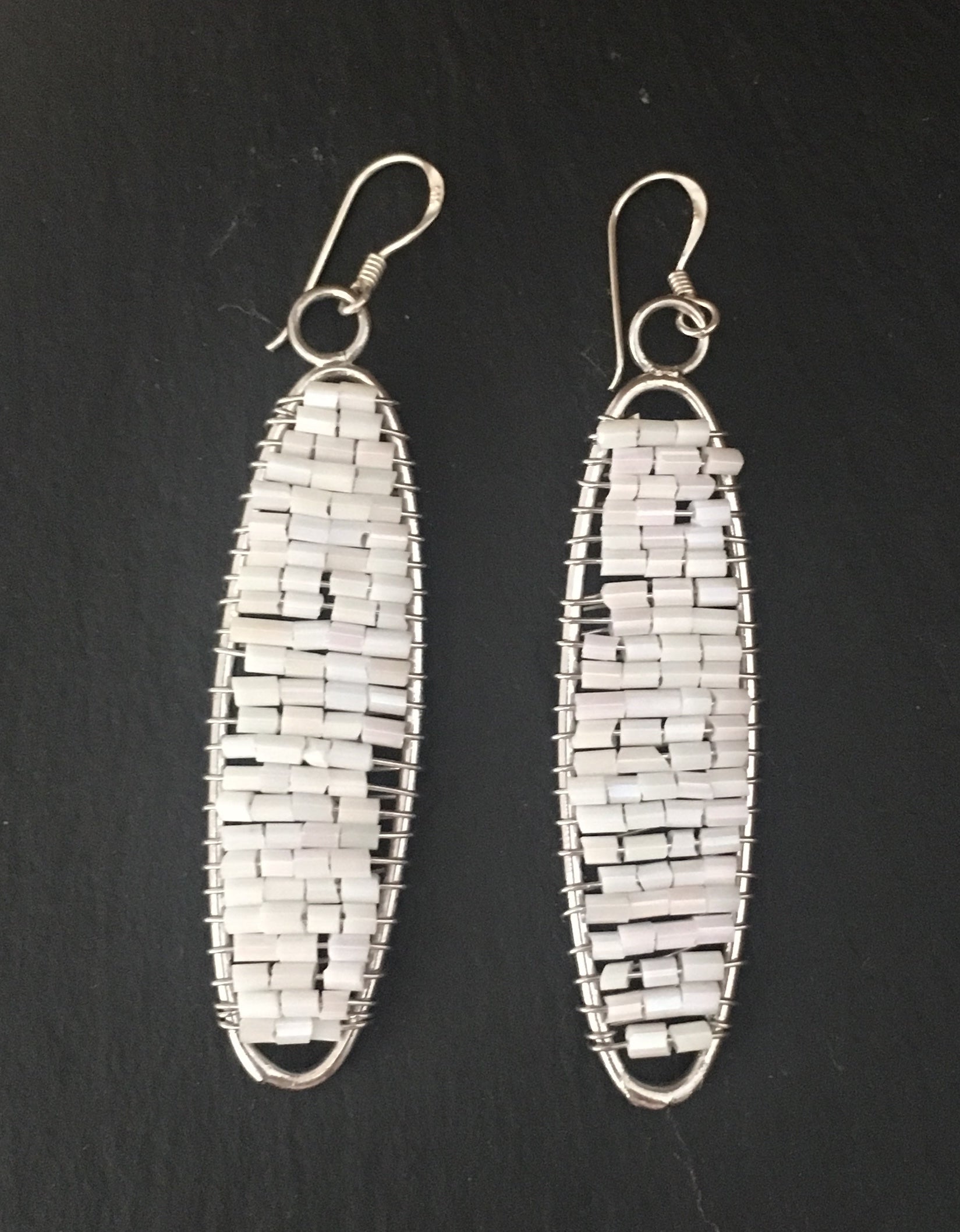 Line Bead Earrings image 1