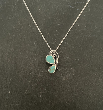 Turquoise Butterfly Pendant image 0