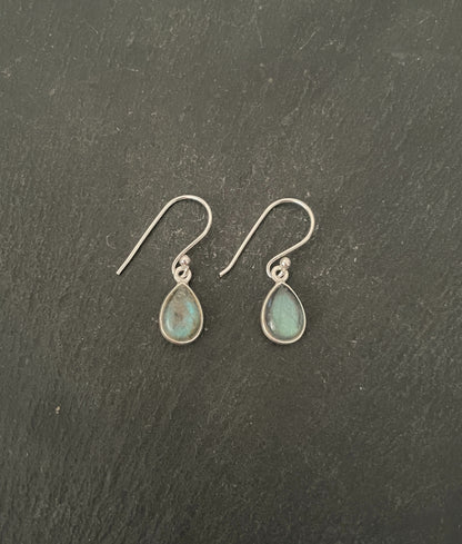 Labradorite Teardrop Earrings image 0