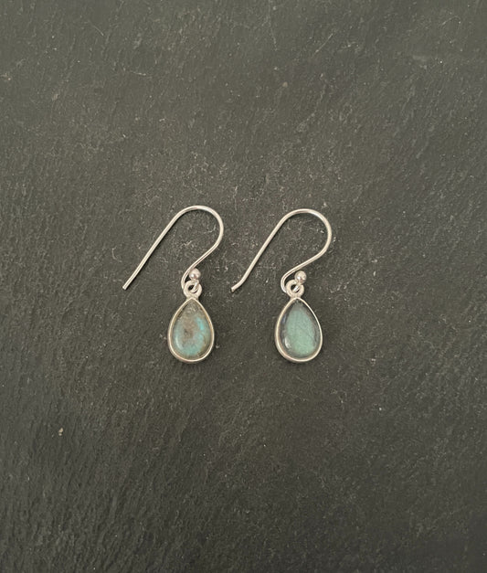 Labradorite Teardrop Earrings image 0