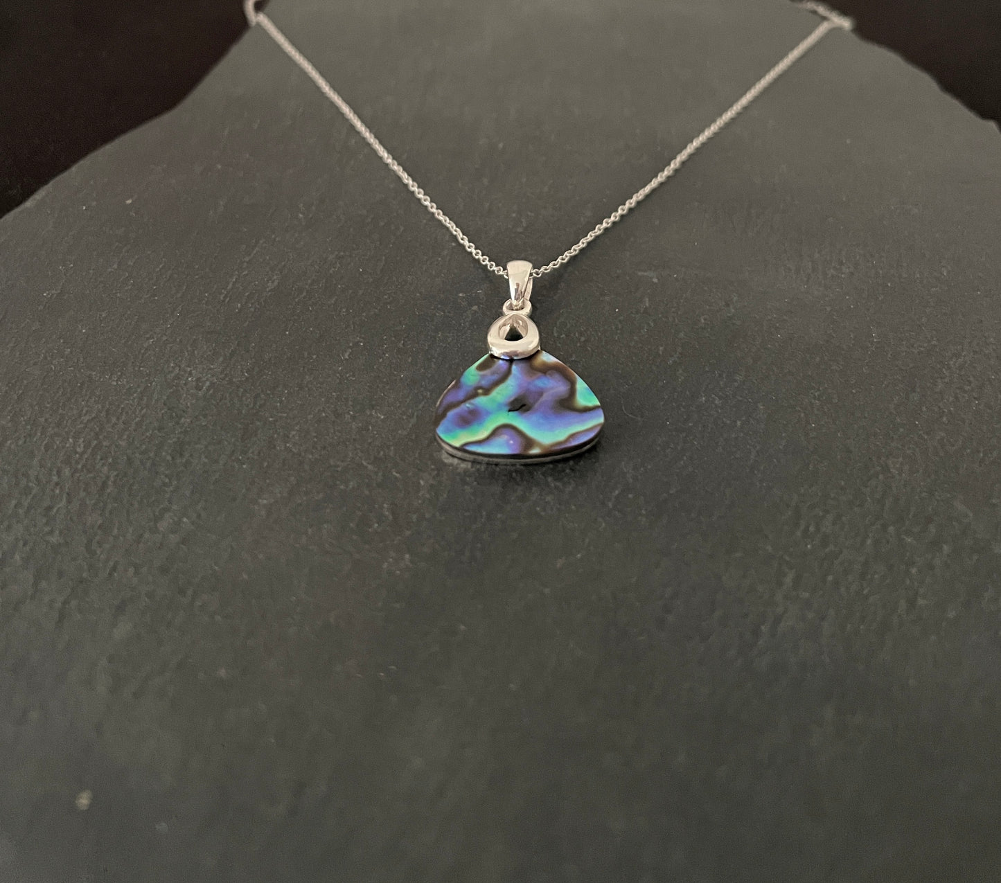 Paua Shell Triangle Pendant image 1